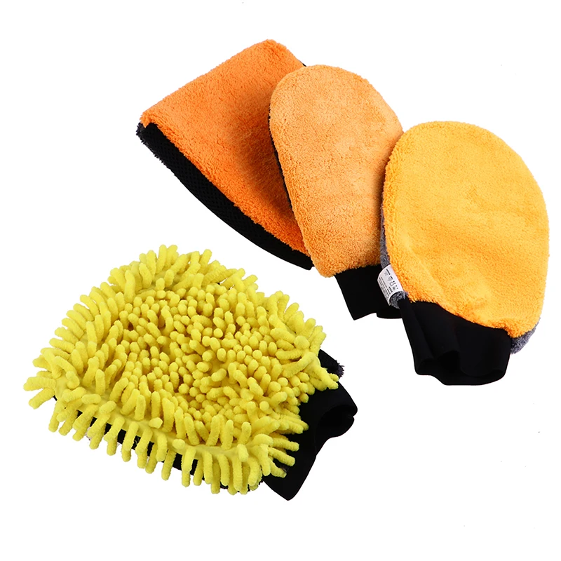 

Car Wash Gloves Microfiber Coral Fleece Cleaning Wash Tools Thick Wipe Cloth Auto Care Double-faced Glove Cleaning Mitt 4tyles