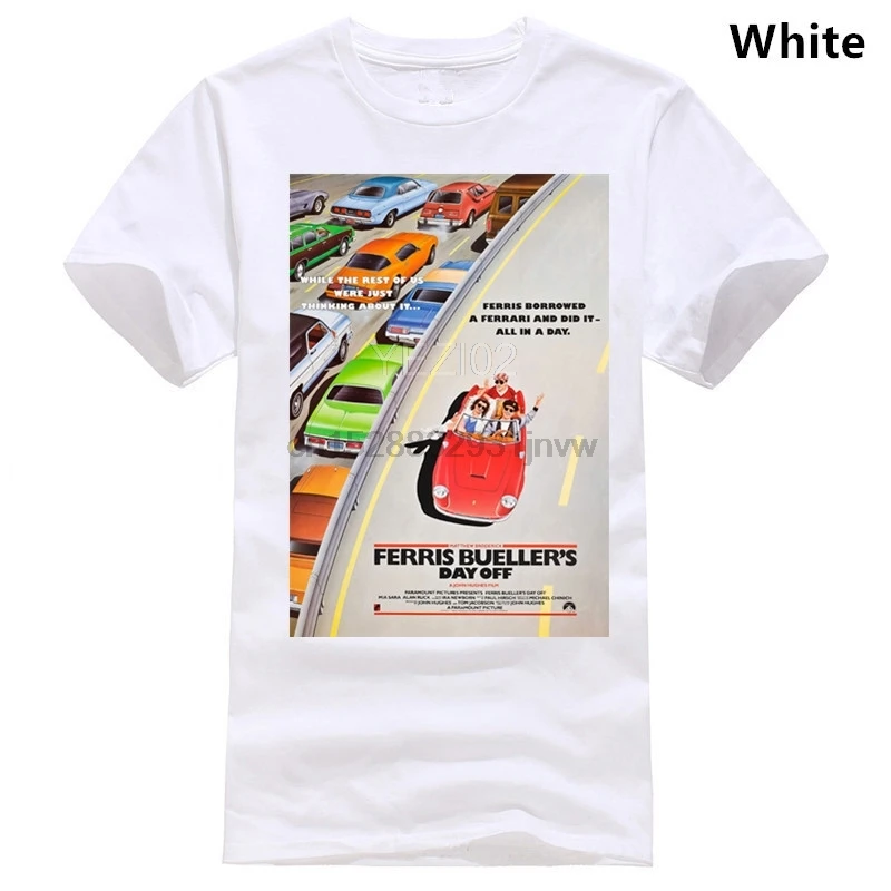 Футболка унисекс с постером из фильма день отпуска Ферриса буеллера 80-х годов |