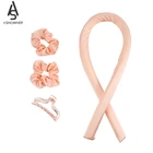 Плойка для волос без тепла, головная повязка, бигуди, шелковая спиральная лента, уход за волосами из грушек и цветов, для ленивых, без нагрева