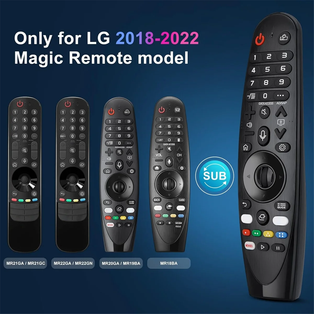 Фото Пульт дистанционного управления A25P Voice Magic AKB 7585501   Замена пульта дистанционного управления для LG Smart TV an-MR20GA MR18BA с функцией указателя №1