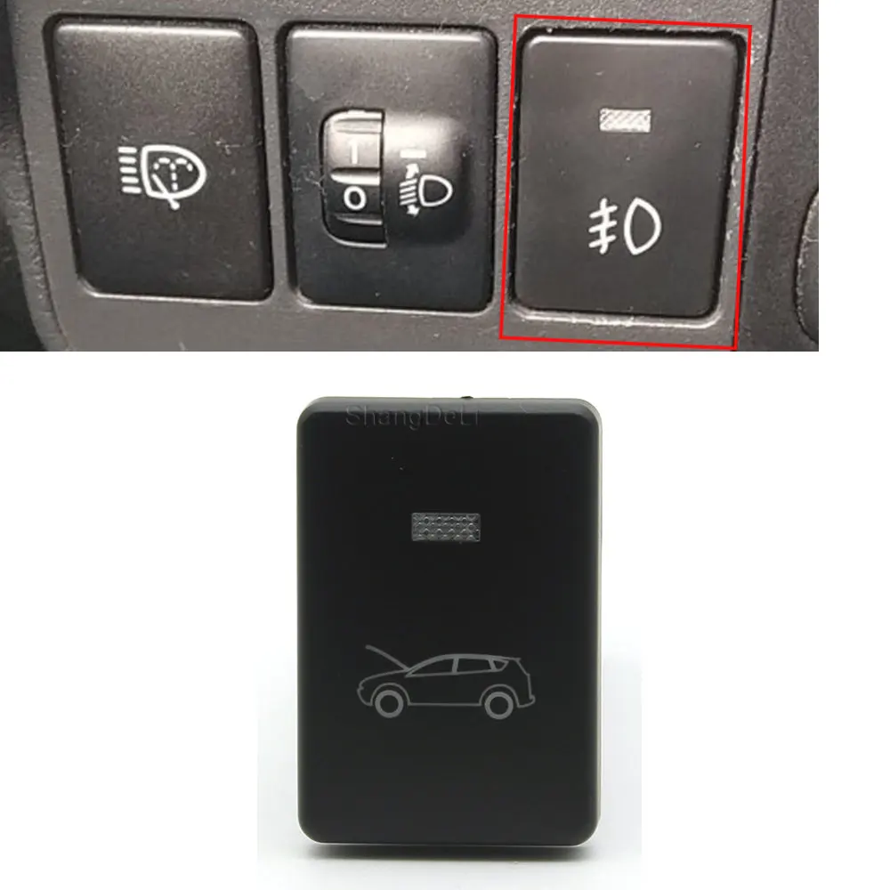 

Оранжевая светодиодная подсветка для автомобиля, передний выключатель капота, кнопка для Toyota Camry Prius Corolla Land Cruiser PRADO 2007 2008 2009 2010