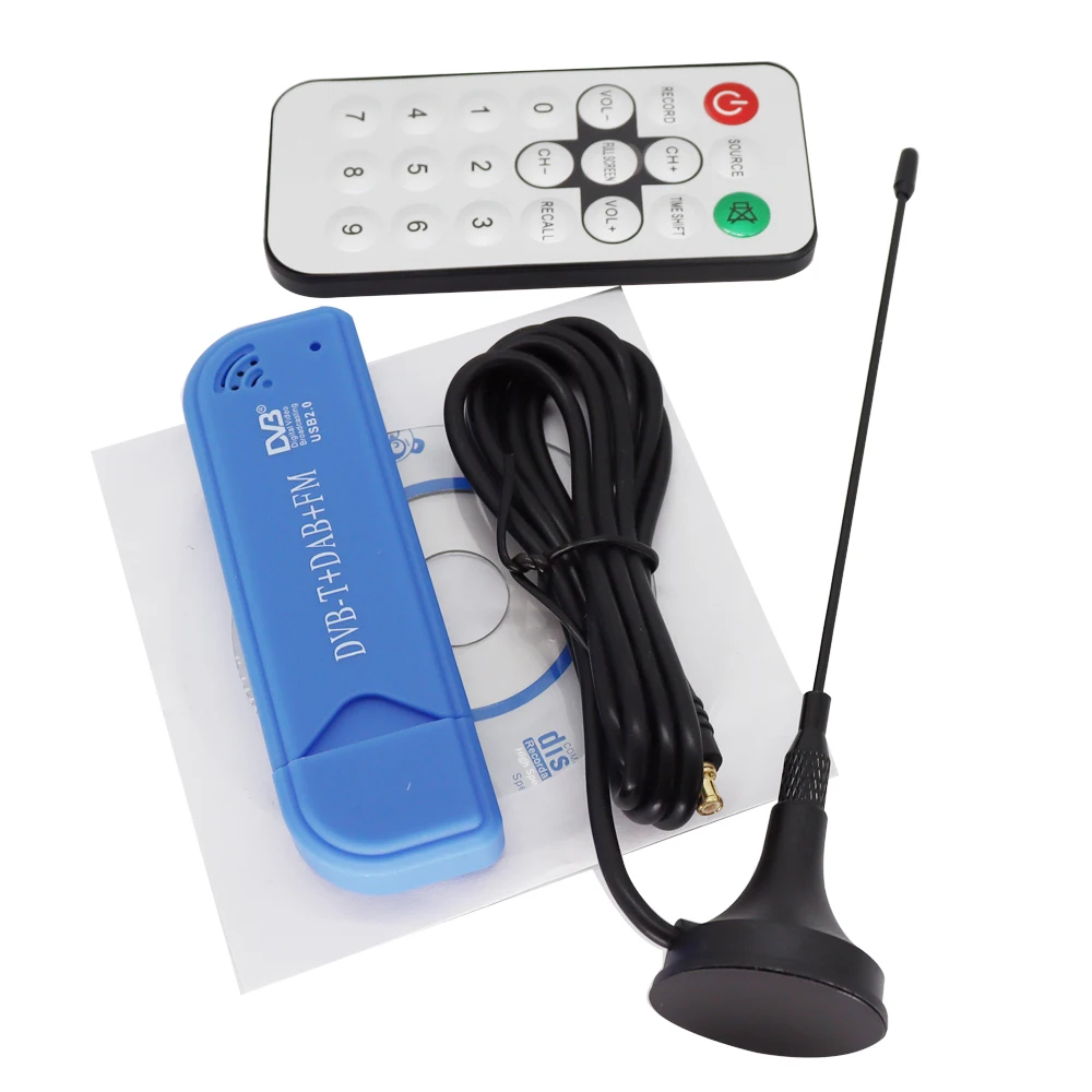Цифровая ТВ-флешка USB 2 0 Мини Портативная DVB-T + DAB FM RTL2832U FC0012 Поддержка SDR тюнер