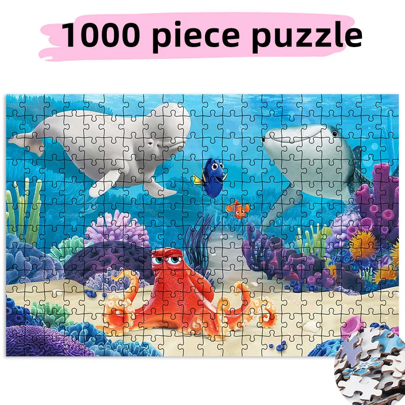 

Набор из 1000 бумажных пазлов «фурнитура Немо» из мультфильма Диснея, детская и взрослая коллекция, хобби, креативный подарок на день рождения, обучающие игрушки