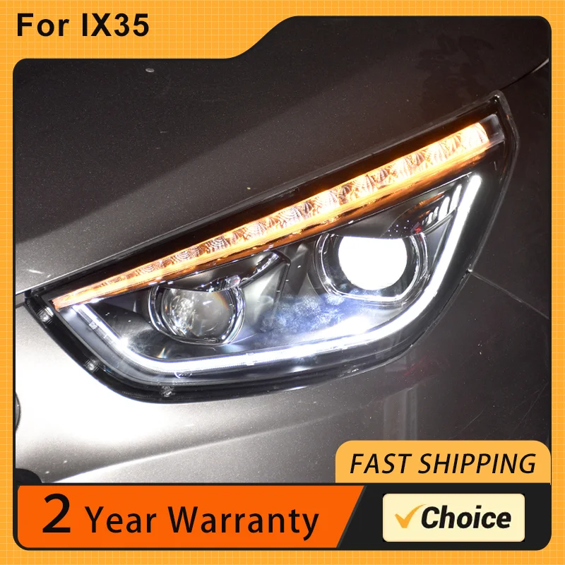 

Автомобильный фонарь для Hyundai IX35 2010-2015, новые тосконские светодиодные фары, полностью светодиодные линзы, парковочные фары дальнего света, передние фары