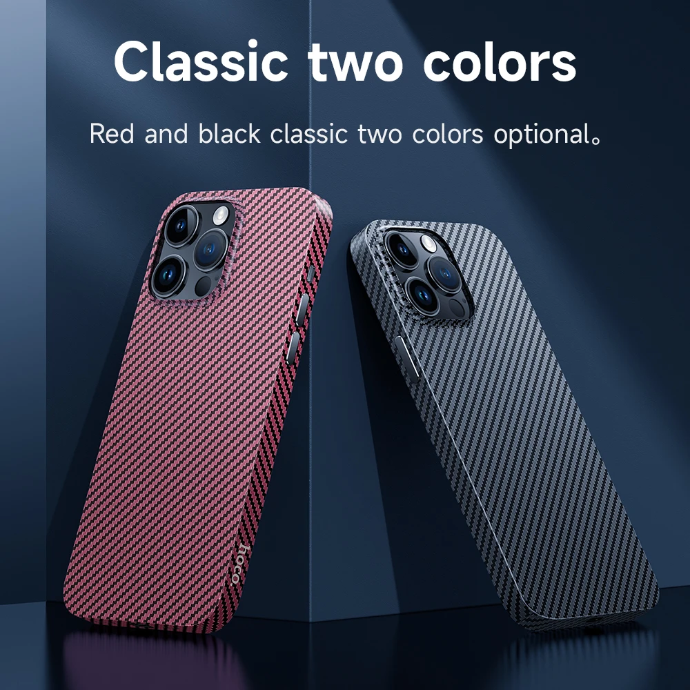 Ультратонкий Магнитный чехол HOCO из углеродного волокна для беспроводной зарядки