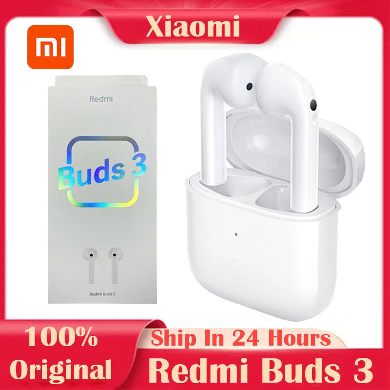 

Беспроводные наушники Xiaomi Redmi Buds 3, TWS, Bluetooth 5,2, двойной микрофон, чип QCC 3040, IP54, водонепроницаемые, AptX