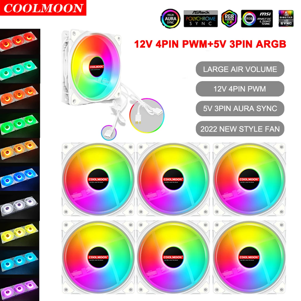 

Кулер Coolmoon с гидравлическим подшипником D3, 120 мм, с синхронизацией подшипников