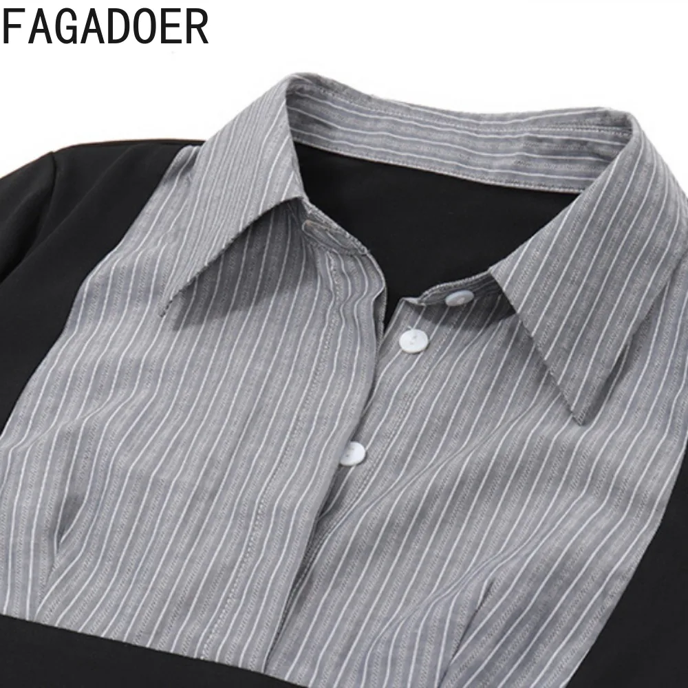 FAGADOER модный комплект из двух предметов для женщин в консервативном стиле с