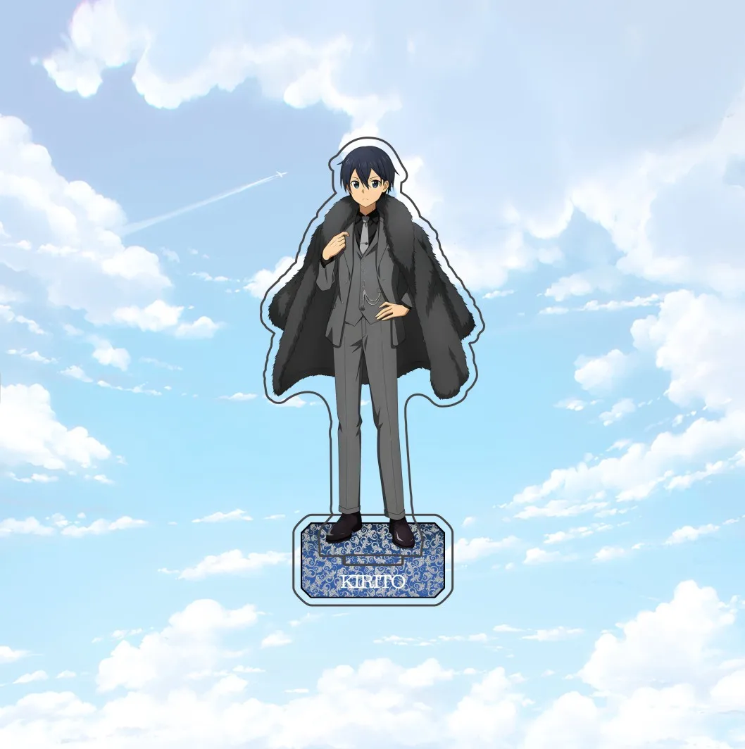 Фото Аниме Sword Art Online 15 см акриловая стоячая модель персонажа украшение для рабочего стола Кирито Асуна Лефа Сион Юки Алиса подарок №2