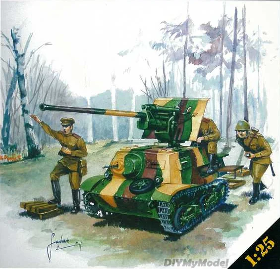 DIYMyModeI русский zis-30 светильник истребитель танков DIY ручной работы Бумага модель