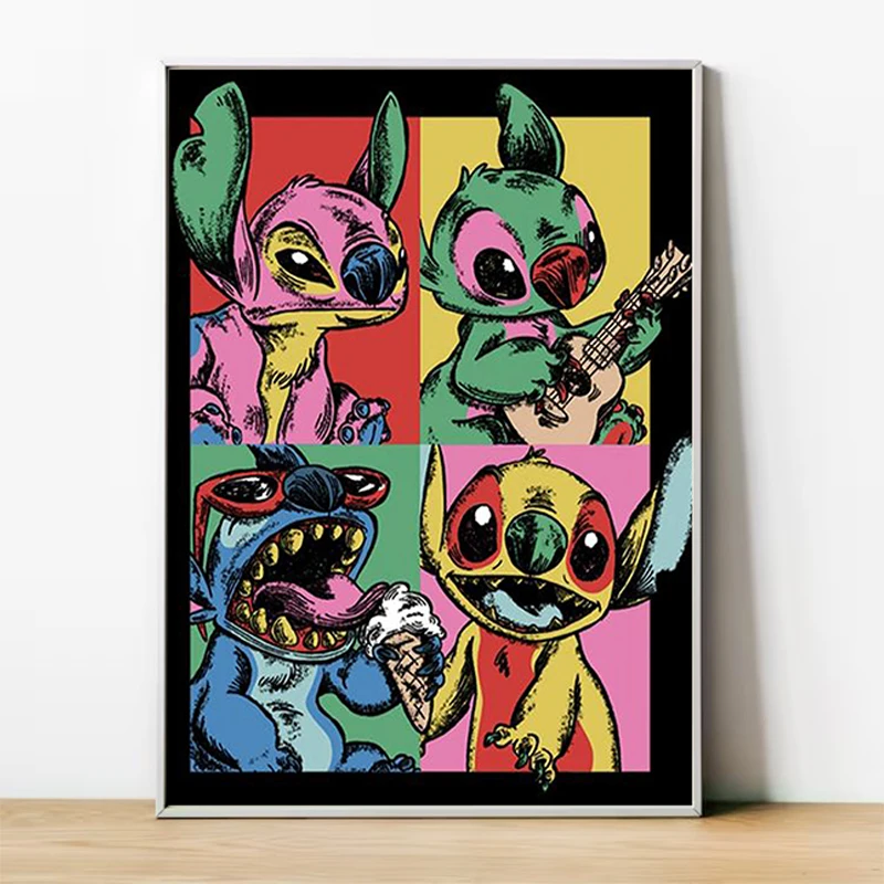 

Cartoon Anime Stitch Wall Decoration for Home Decorations for the Room Canvas Cute Room Decor Poster Decorative Paintings Art