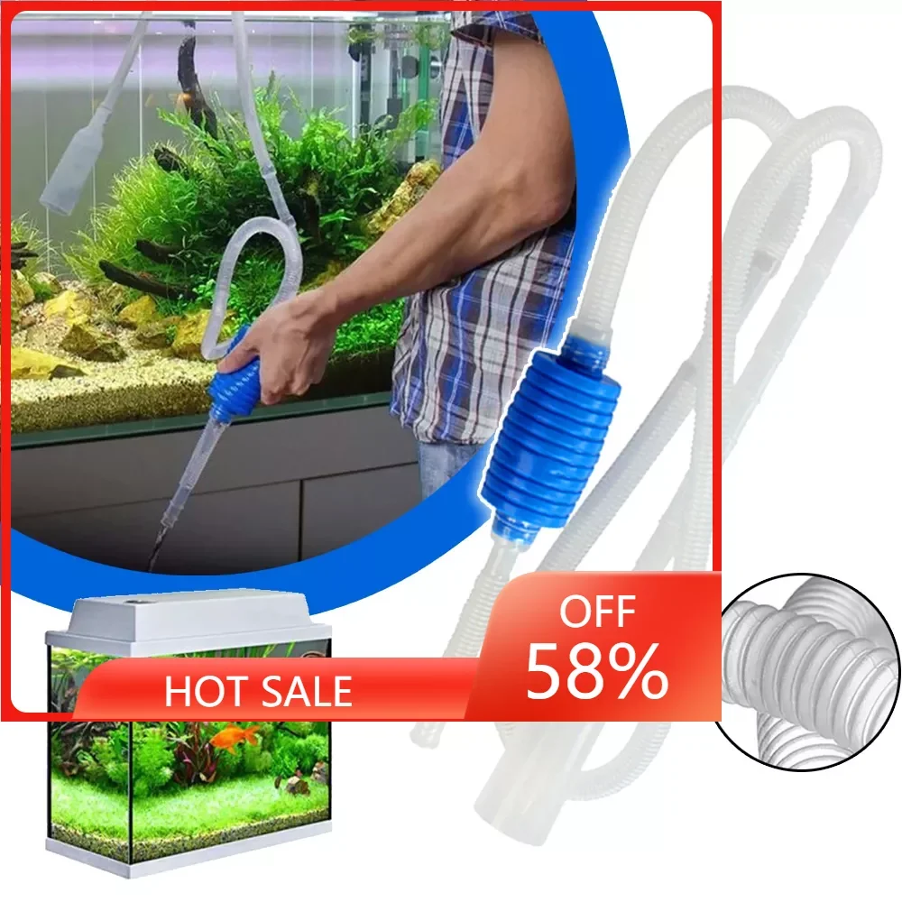 

Aquarium Siphon Fish Tank Syphon Vacuum Cleaner Semi-automatic Water Change Changer Gravel Water Filter Acuario Accessories