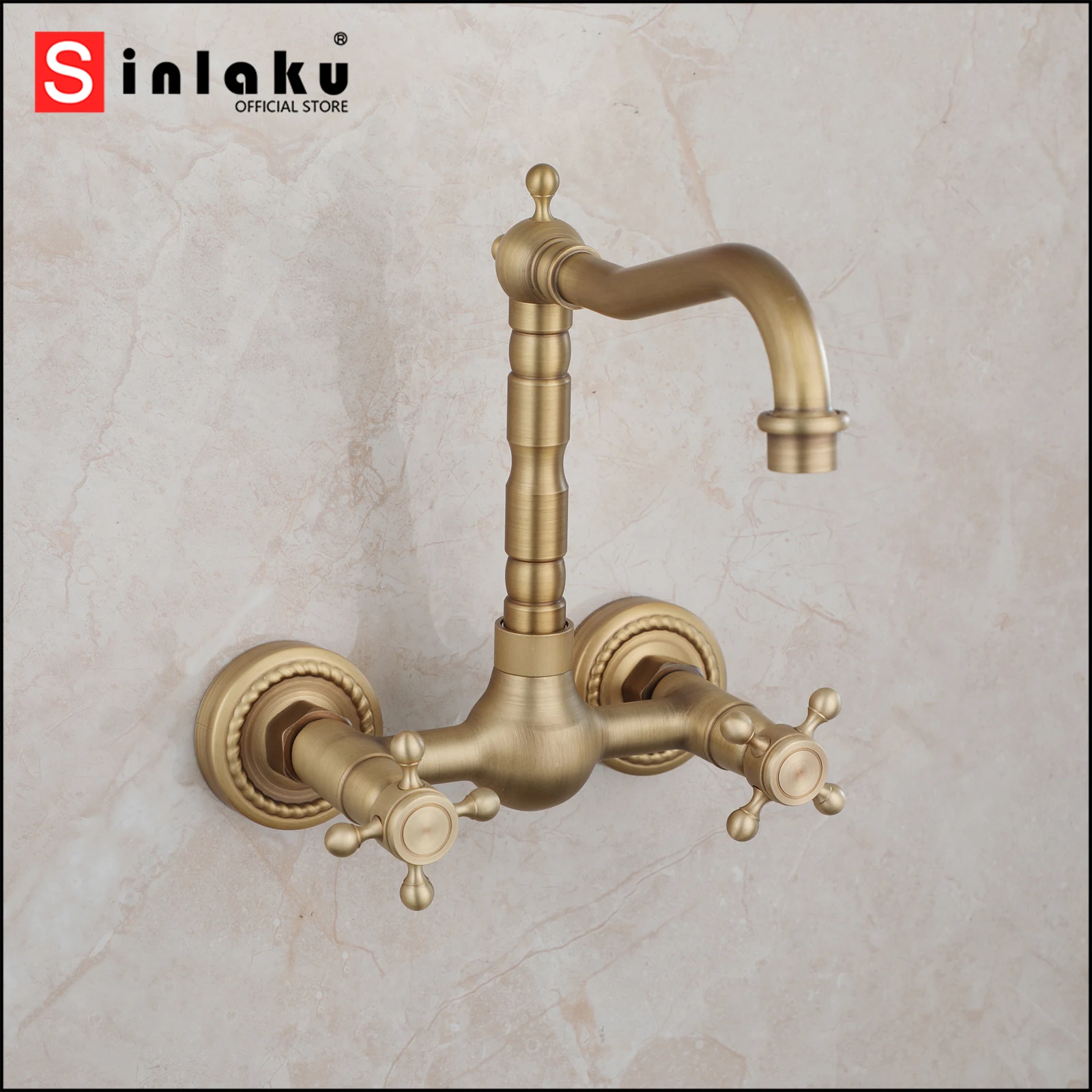 Поворотный Смеситель для ванны SINLAKU поворотный смеситель с двумя ручками горячей