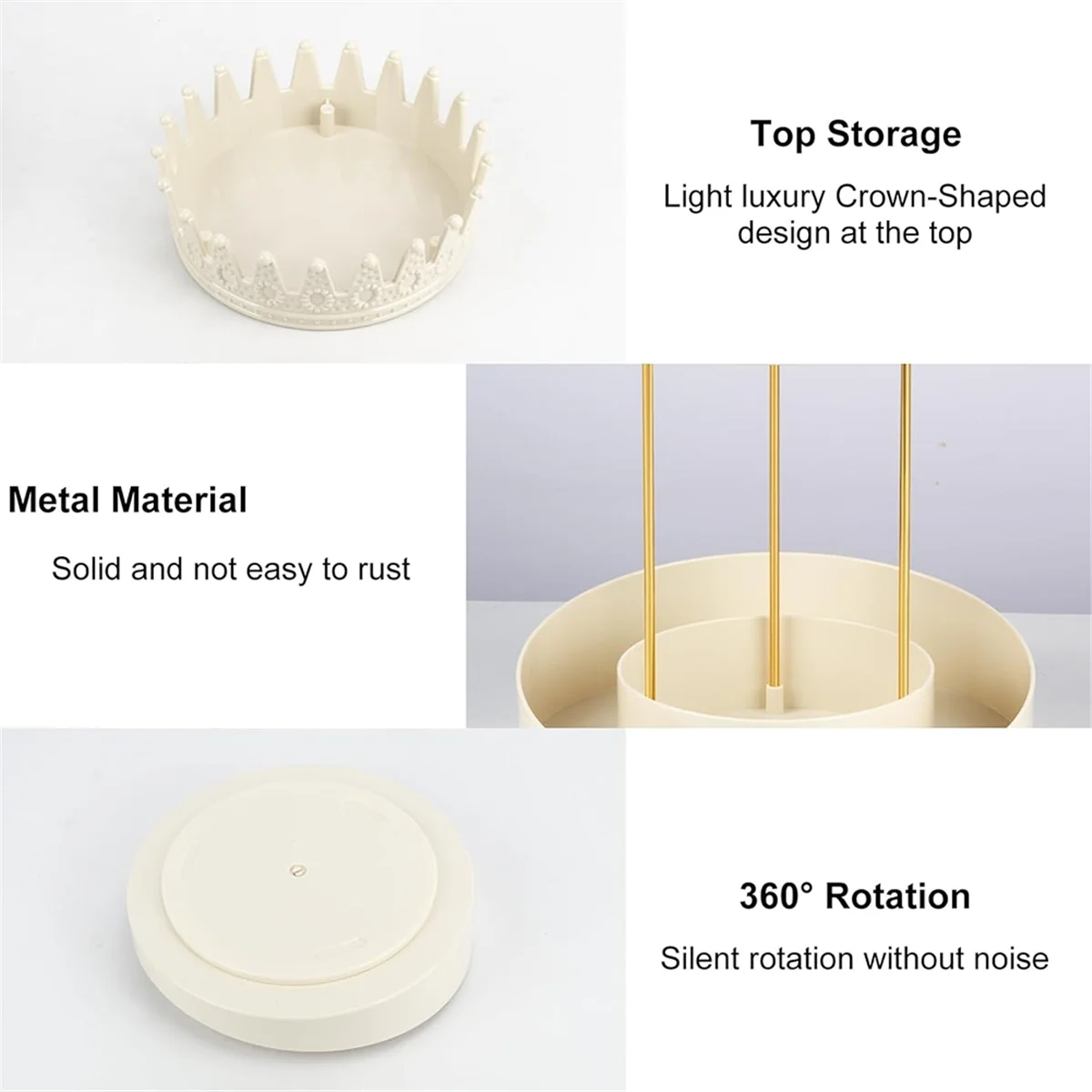 Вращающаяся на 360 ° Витрина-органайзер для ювелирных изделий подвесной