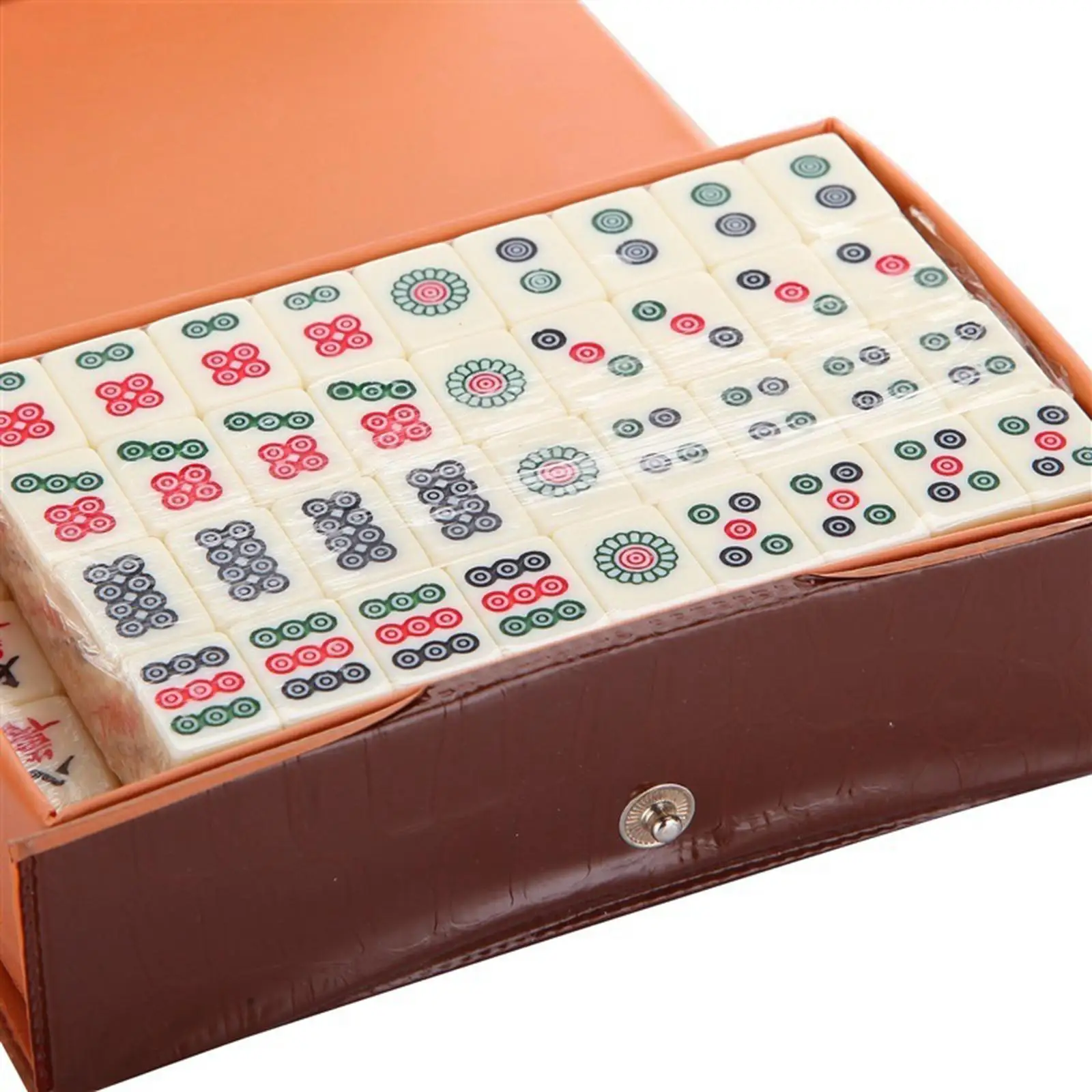 Portable Travel Mahjong Set 144 Sheets classic tiles Games Chinese Mahjong Game Set for Travel Party Boys and Girls Adults Kids