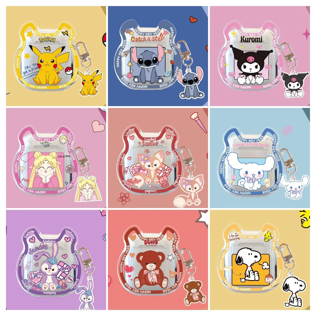 

Чехол с покемоном Пикачу стичем для Airpods 3 2 1, чехол для Airpods Pro Linabell, милый мультяшный чехол для наушников из ТПУ для Apple Airpod