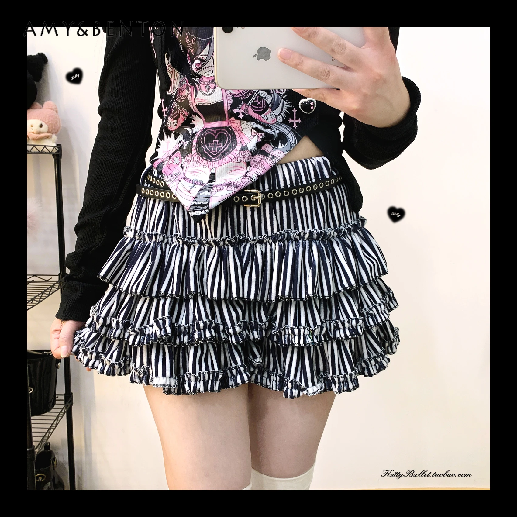 Женский комплект из двух предметов толстовка с капюшоном и юбка кроличьими