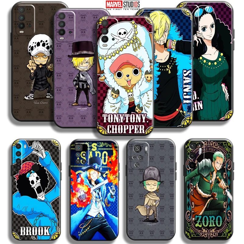 

One Piec Luffy For Xiaomi Redmi Note 10 5G 10S 10T 9 9S 9T 8 8T Pro Redmi 10 9 9AT 9T 9C 8 8A Phone Case Liquid Silicon