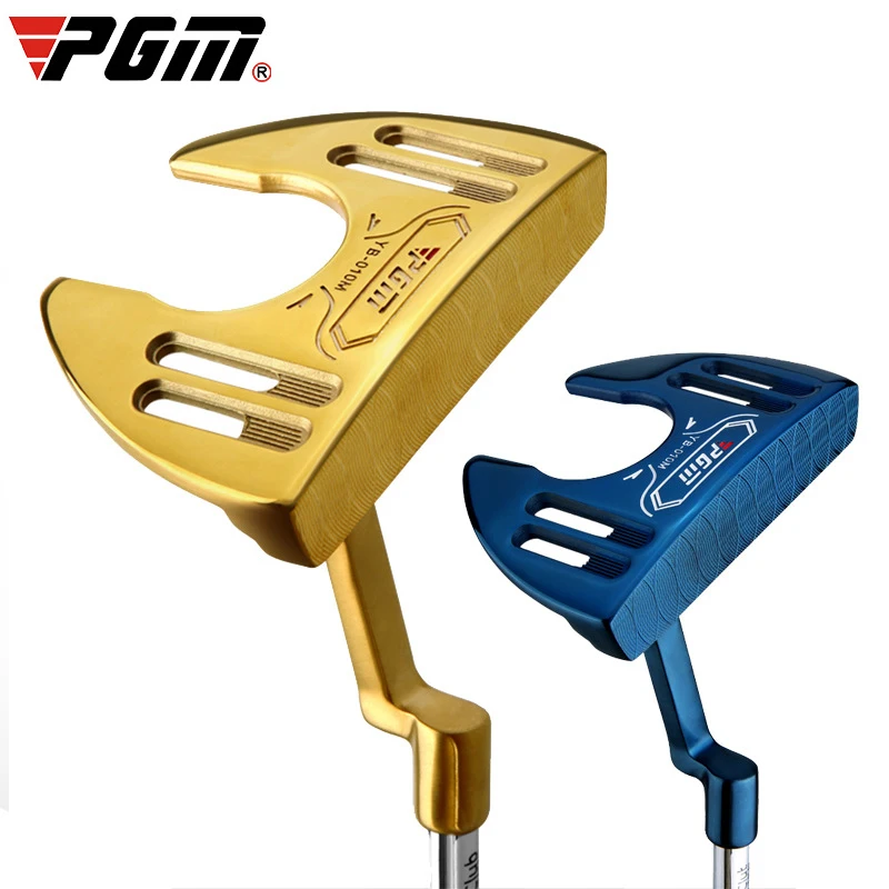 PGM Golf Club Putter Men Line of Sight Stainless Steel Golf Putter Training PU Golf Grip Club with Ball Picking Function for Men