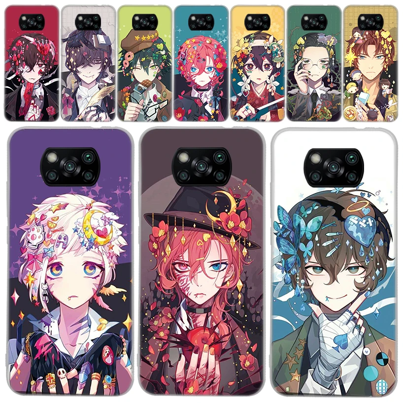 

Мультяшный прозрачный мягкий чехол для телефона с изображением Бунго бродячих собак для Xiaomi Poco X5 X4 Gt X3 Nfc M5s M4 Pro M3 F3 F2 F1 Mi Note 10 A2 A3 Lit