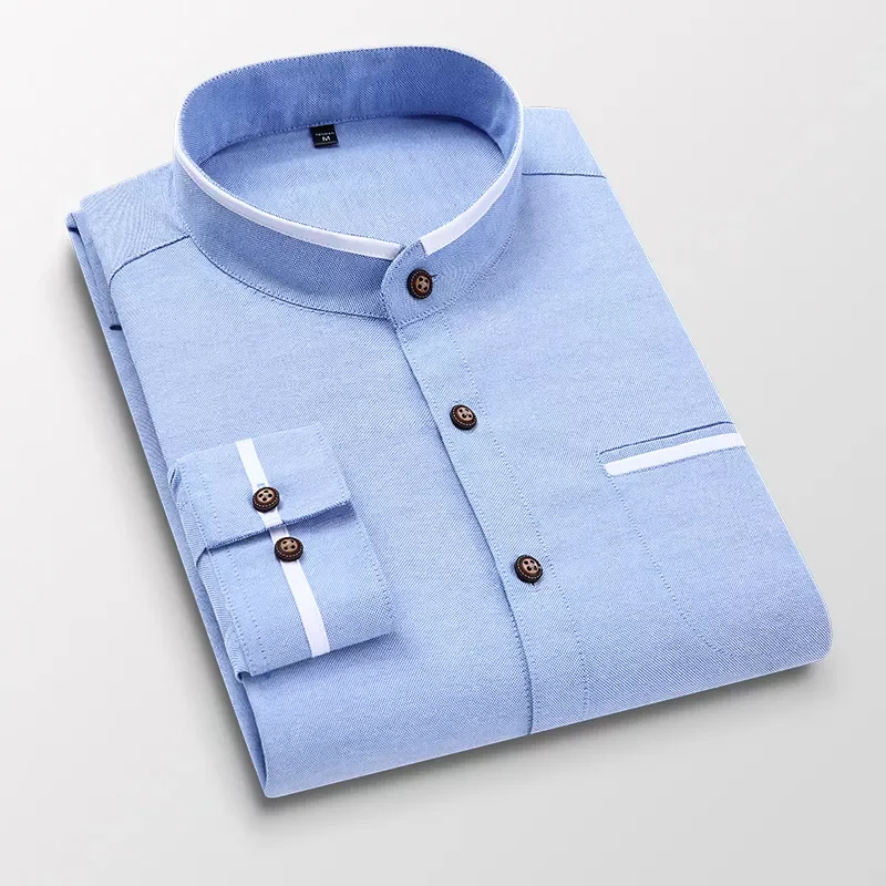 Men's Oxford Casual Long Sleeve Shirt Classic Style Fashion Business Brand Shirt Male Clothes New Autumn