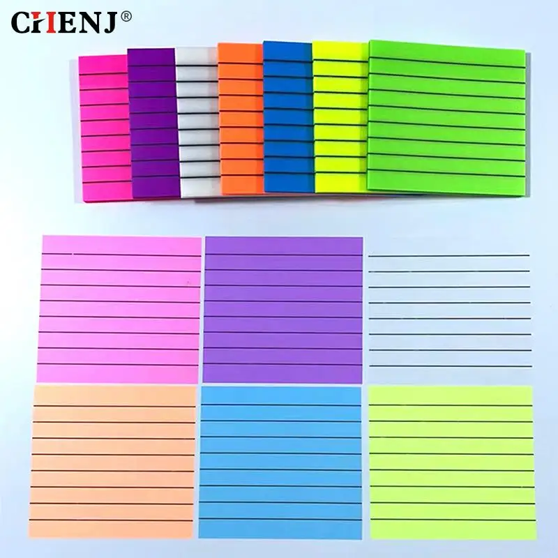 

Creative Waterproof PET Transparent Sticky Notes Convenience Note Horizontal Note Memo Pad Student Message Pasted Notepad