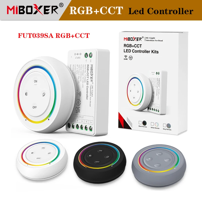 MIBOXER FUT039SA RGB+CCT LED Controller Kits 2.4G Sunrise Remote RGBCCT LED Controller For Led Strip Lamp Bulb