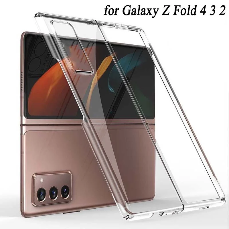 For Samsung Galaxy Z Fold 4 3 2 Front+Back Clear Phone Case  for Galaxy Z Fold4 Fold3 Fold2 Transparent Protective Cover