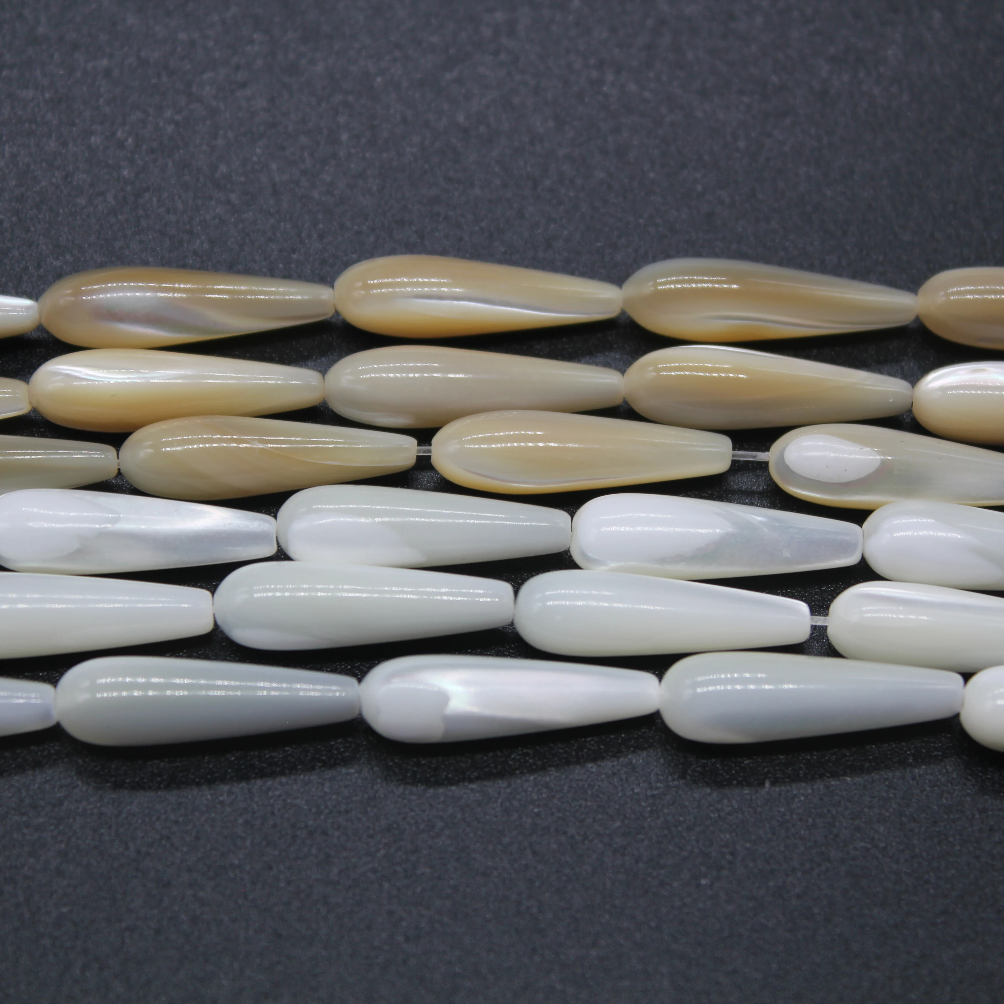 Бусины из натуральной ракушки, в форме капли, для изготовления ювелирных изделий