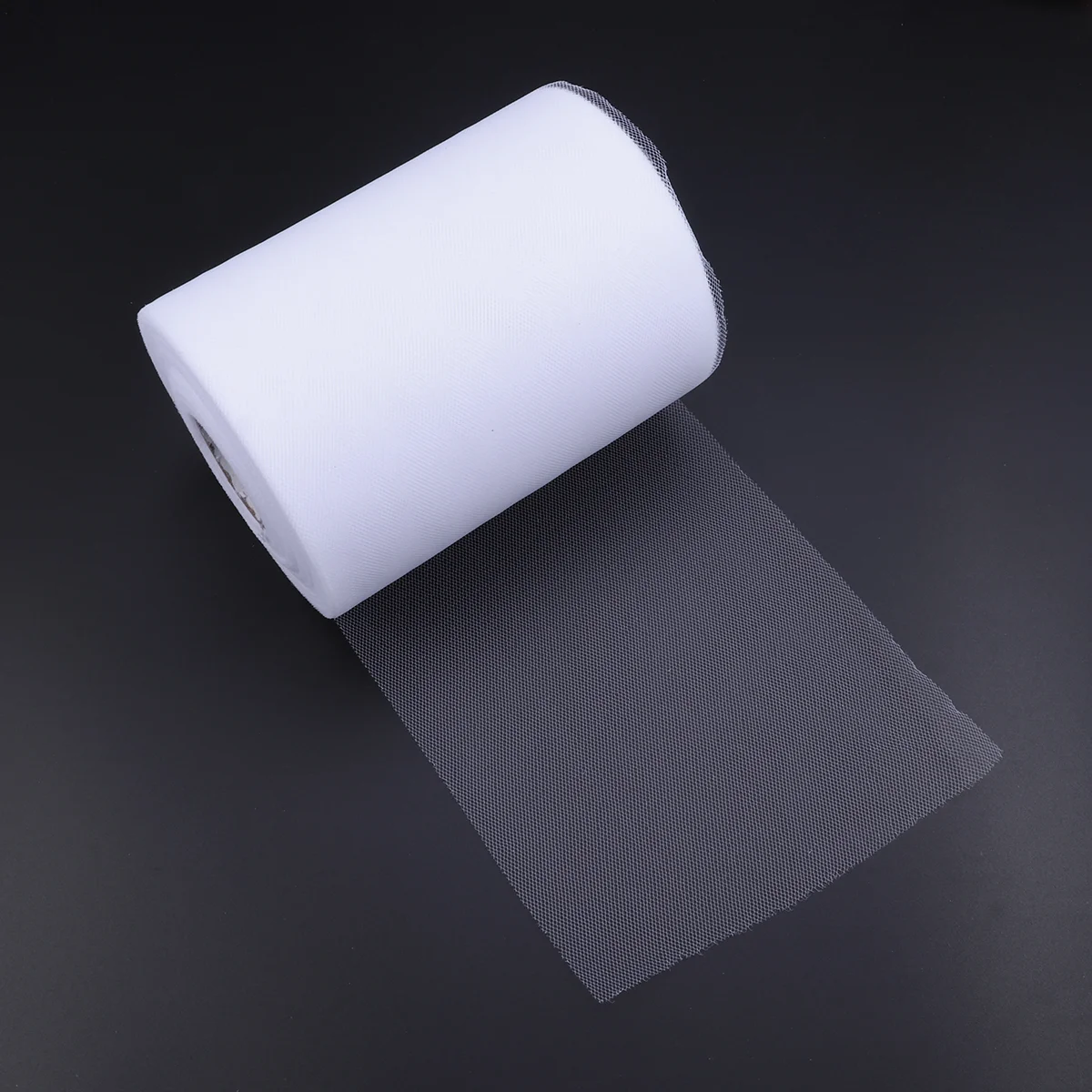 

Tulle Netting Rolls Fabric Spool Gauze Ribbon for Sewing Skirt Chair Table Sash Bow Tutu Skirt Wedding Decoration ( White )