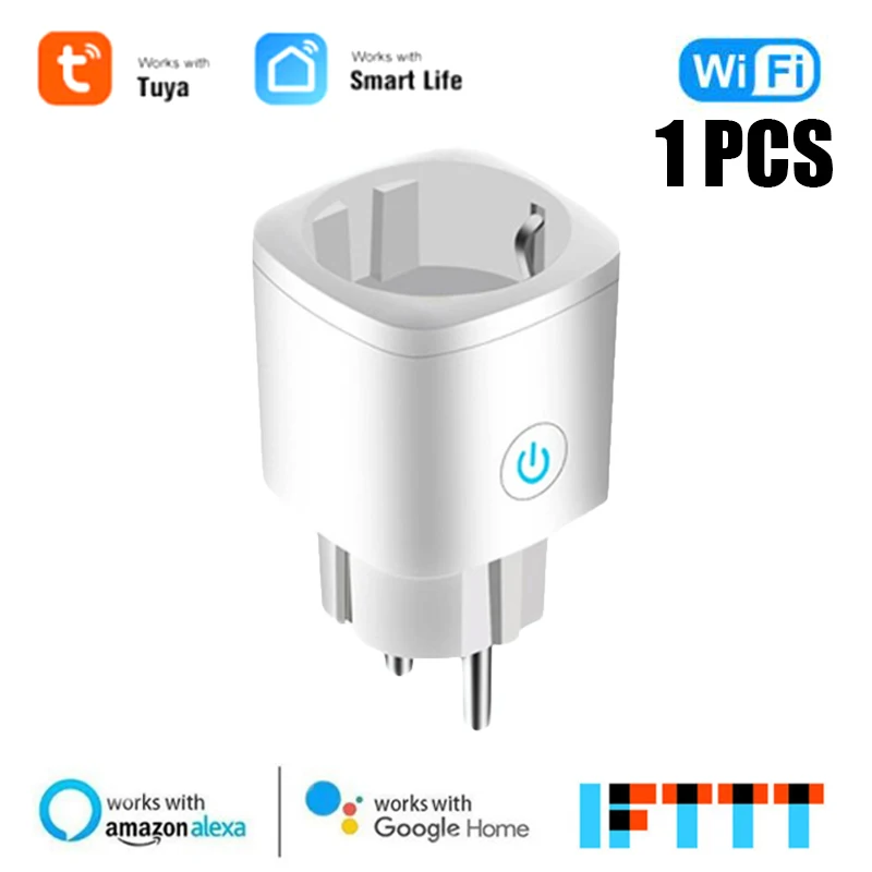 

Aubess Smart Plug WiFi Socket EU 16A Timing Function Tuya Smart Life APP Control Works With Alexa Google Assistant Yandex Alice
