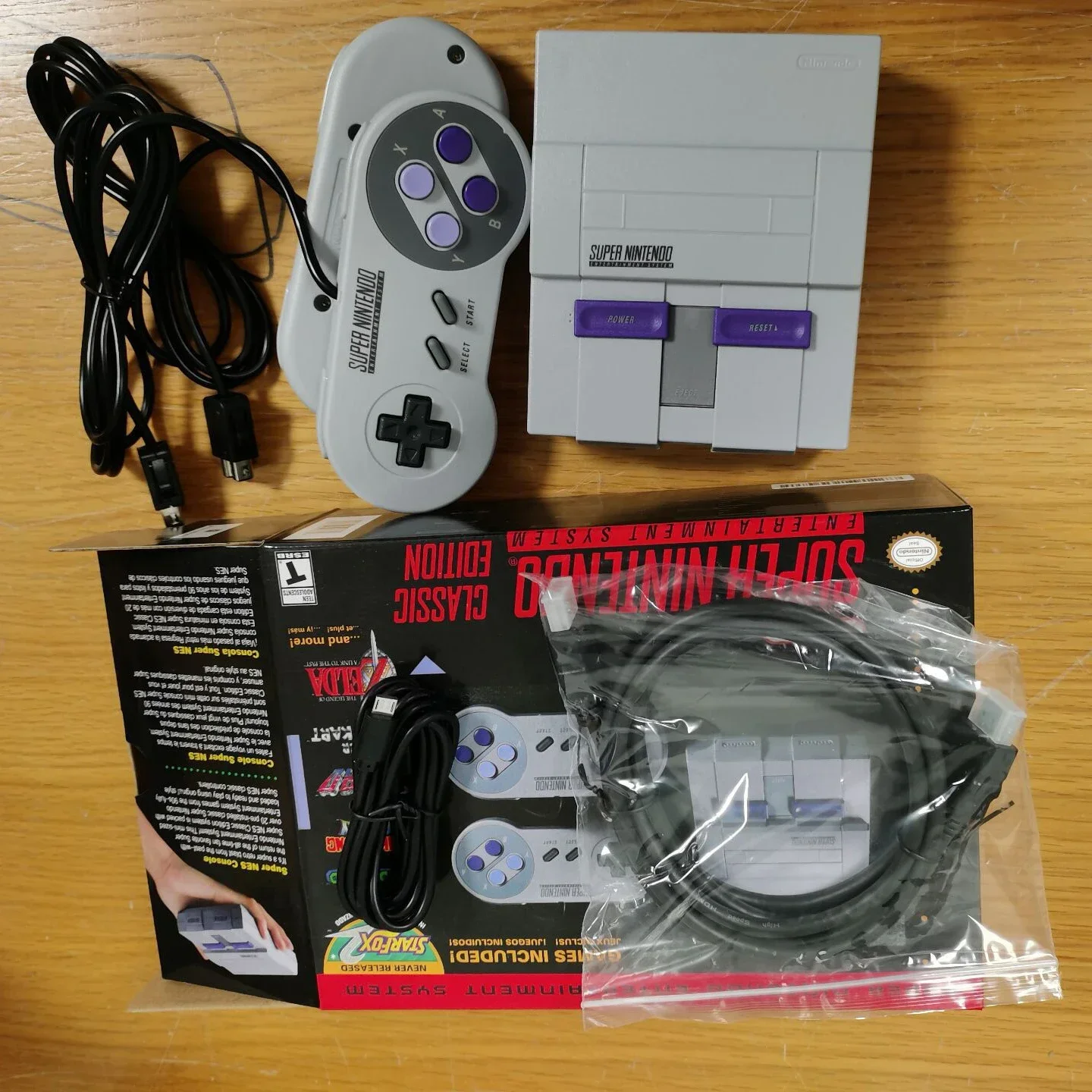 SuperNES Nintend 21 Games SNES Game Console 16-bit MINI U.S. Version 30 Support Tf Card
