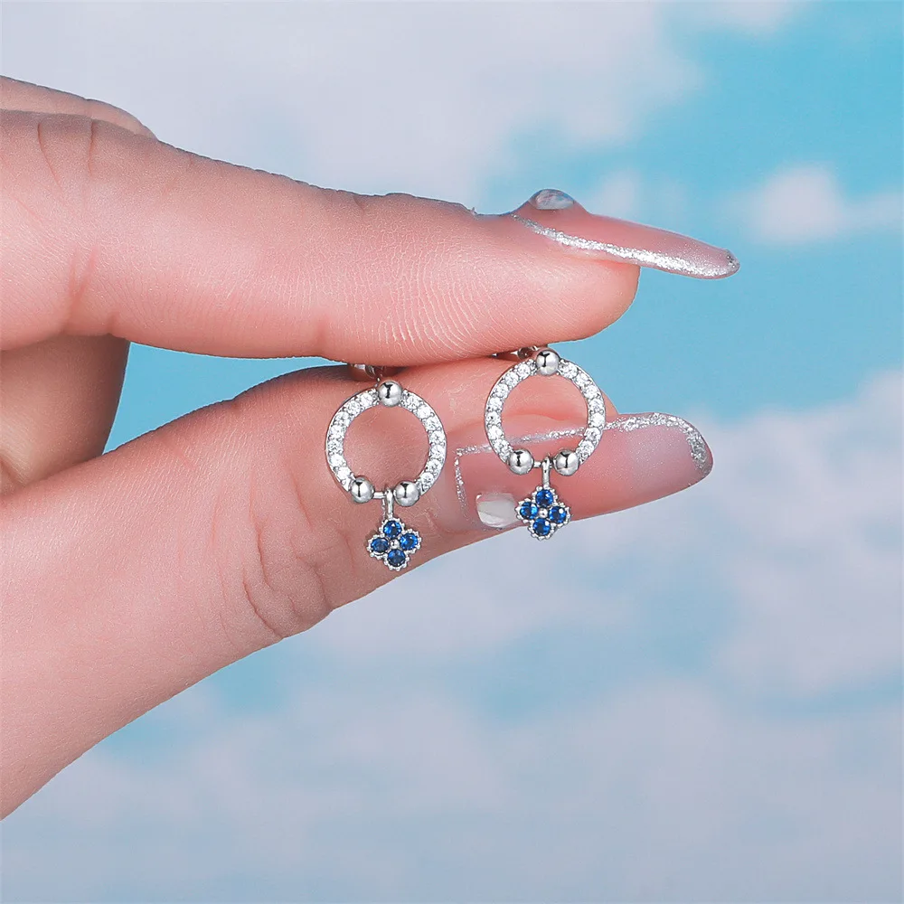 1PC Stainless Steel Zircon Butterfly Flower Cartilage Earrings For Women  Screw Helix Tragus Stud Earring Piercing Jewelry