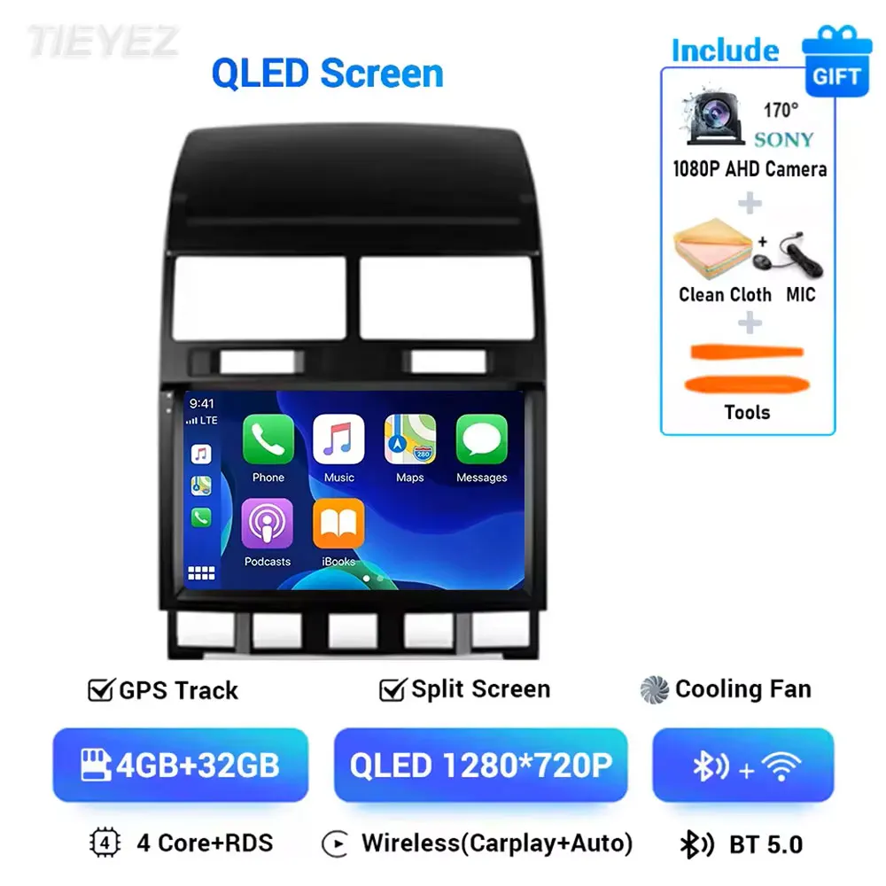 

Для Volkswagen Touareg GP 2002-2010 Android 15 Carplay Auto 4G WIFI BT GPS Автомобильный радиоприемник Навигация Мультимедийный видеоплеер Стерео