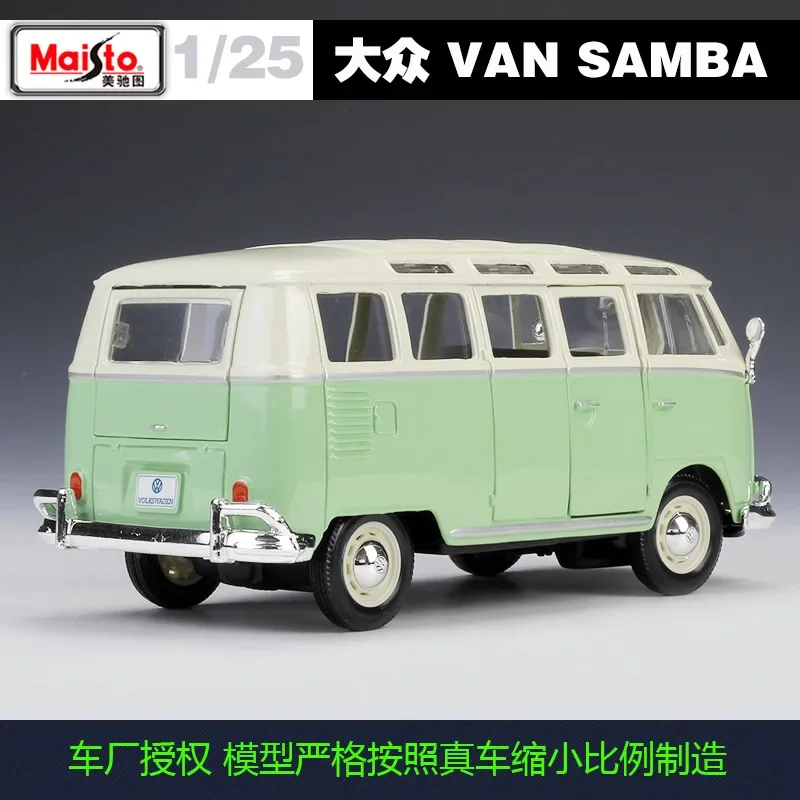 Фигурка Мертора 1: 24 Volkswagen Van SAMBA реплика модели автомобиля из сплава орнамент