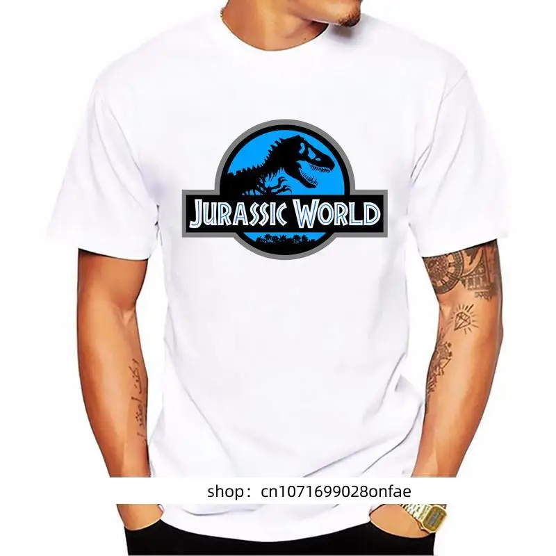 

Jurassic Park T Shirt Men anime Shirt Jurassic World Baby Blue Raptor printed men's t-shirt graphic t shirts mens tshirt camisa