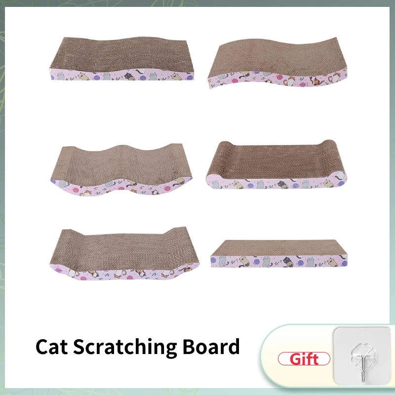 

Cat Toys Pet Cat Scratching Board Corrugated Cardboard Pad Grinding Nails Interactive Protecting Furniture Cats Scratcher Toy