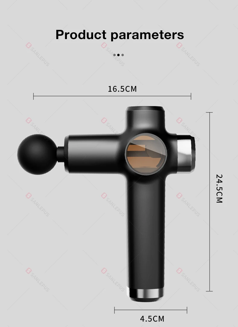 Портативный Массажный пистолет SANLEPUS с ЖК-экраном для тела плеч спины шеи |