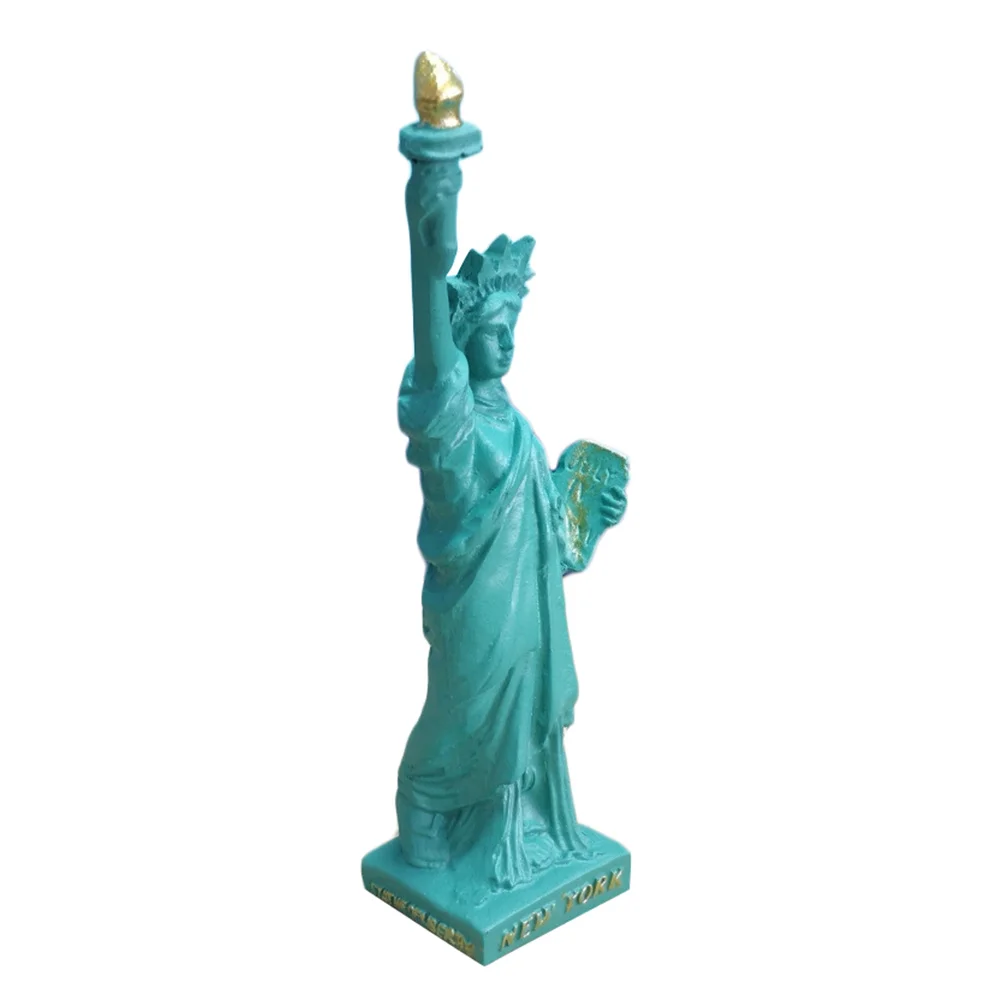 

Statue Liberty Ornament Model Lady Figurine Sand Table Layout Resin Goddess Artware New York City Landmark