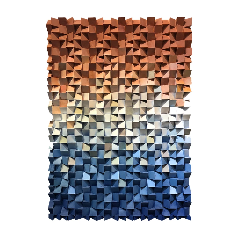 

Ready to hung 3D wall art pop art modern simple wood mosaic painting art living room porch corridor decoration painting