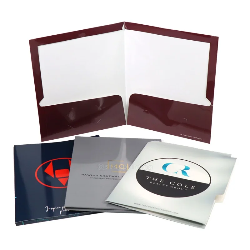 

customizd design izd A4 Custom Presentation File Folders Pocket Glossy Paper Presen