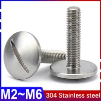 304 stainless steel one word slot extra large flat head slotted screw gb947 screw flat round head bolt m2 5 m2 m3 m4 m5 m6
