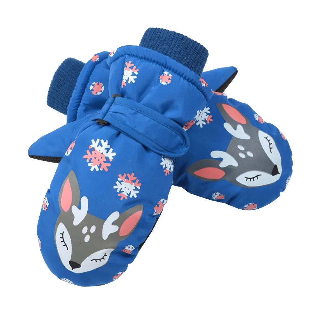 

1 пара Регулируемые нескользящие детские лыжные перчатки для пеших прогулок, холодной погоды, теплые зимние ветрозащитные водонепроницаем...