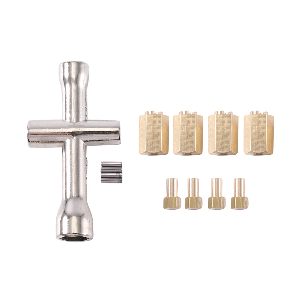 

4 шт латунный 10 мм (+ 6 мм) Удлиненный шестигранный адаптер ступицы колеса 9750 для TRX4M -4M 1/18 обновленные детали для радиоуправляемого гусеничного автомобиля