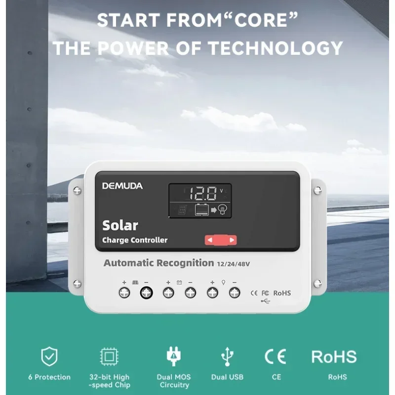 YINGFA 30A 40A PWM 12V 24V Контроллер заряда солнечной панели Регулятор батареи с двойным USB