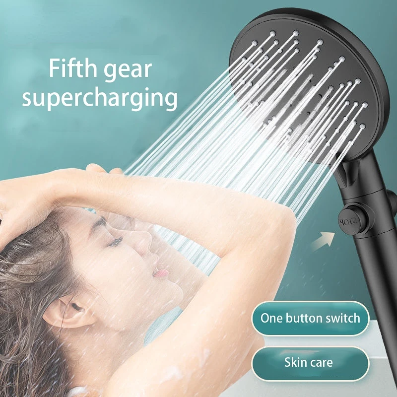 

Bathroom Shower Adjustable Shower Head Water Saving Handheld Adjustable 5 Modes Spa Shower Rain Bath Head Bathroom Accessorie