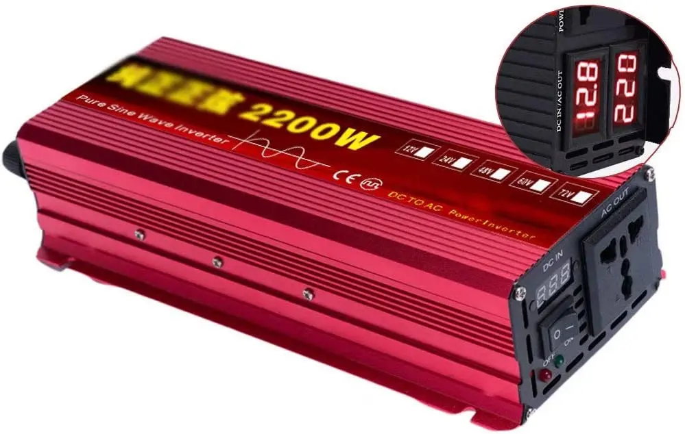 Инвертор немодулированного синусоидального сигнала 12 В 24 48 60 А 220 110 230 240 в 1600 Вт 2200