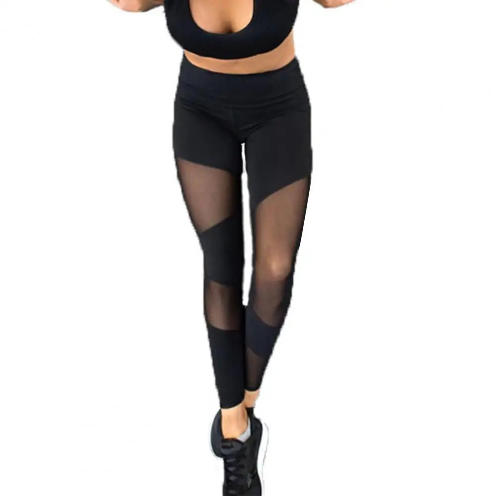 

2022 Women Leggings Sexy Pants Push Up Fitness Gym Leggins Mesh See Through Summer Slim Stretchy Workout Pants for Sports