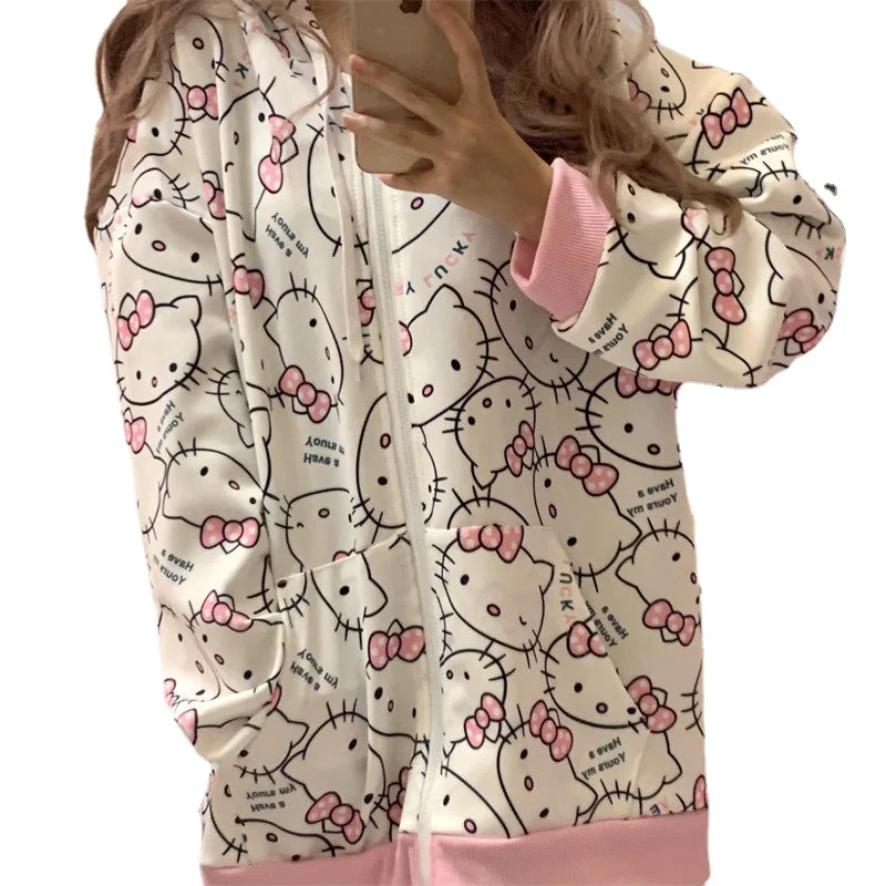 

Толстовка Женская, с капюшоном на молнии, с рисунком Хеллоуин, большого размера