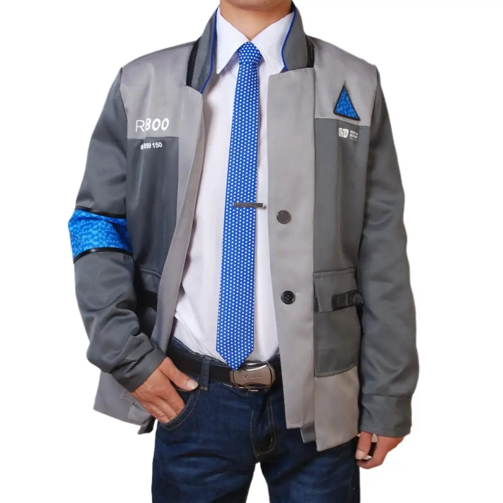 

Game Detroit Become Human Cosplay Costume Connor Cosplay Uniform Men Jacket White Shirt Tie RK800 Coat Costume Full Set